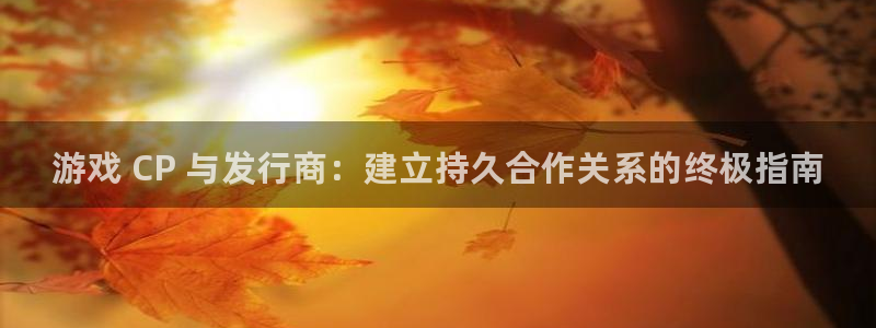 江苏蓝狮：游戏 CP 与发行商：建立持久合作关系的终极指南