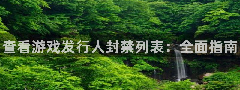 蓝狮集团董事长刘一辰简历：查看游戏发行人封禁列表：全面指南