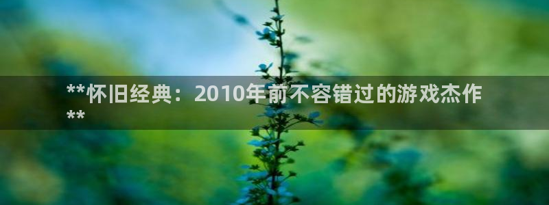 蓝狮子经理人：**怀旧经典：2010年前不容错过的游戏杰作
**